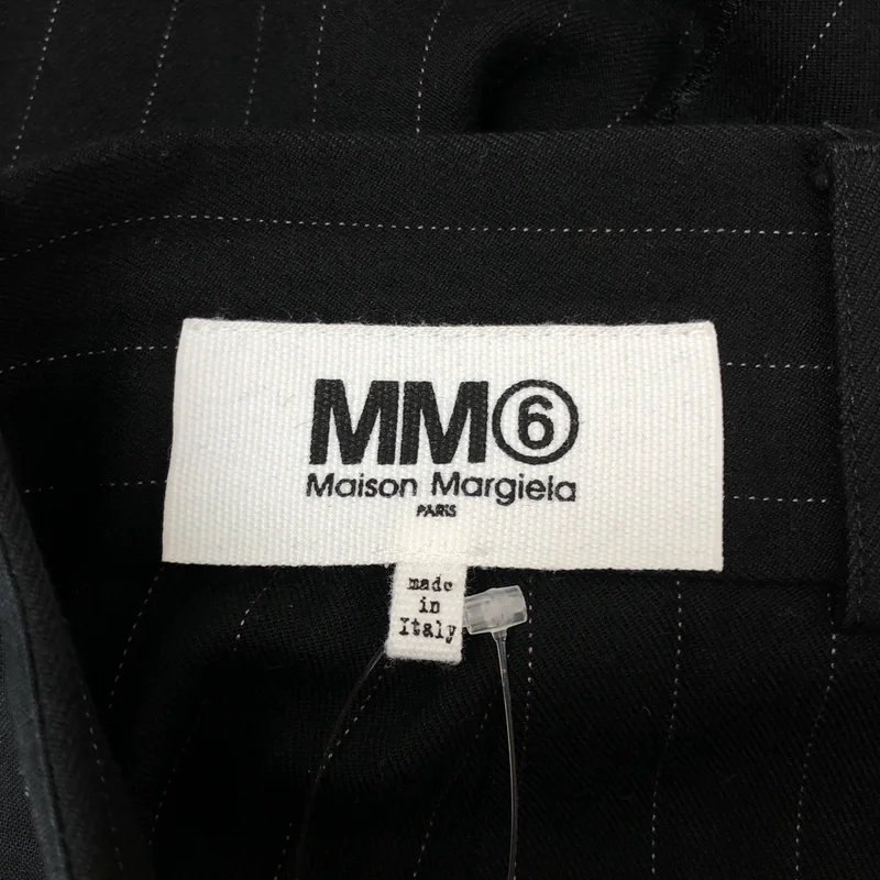 MM6 Maison Margiela / エムエムシックスメゾンマルジェラ | 2021AW | Wool Blend Inside-Out Design インサイドアウト ストライプ タイト スカート | 38 | レディース