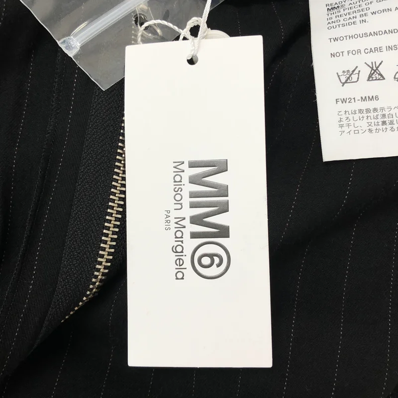 MM6 Maison Margiela / エムエムシックスメゾンマルジェラ | 2021AW | Wool Blend Inside-Out Design インサイドアウト ストライプ タイト スカート | 38 | レディース