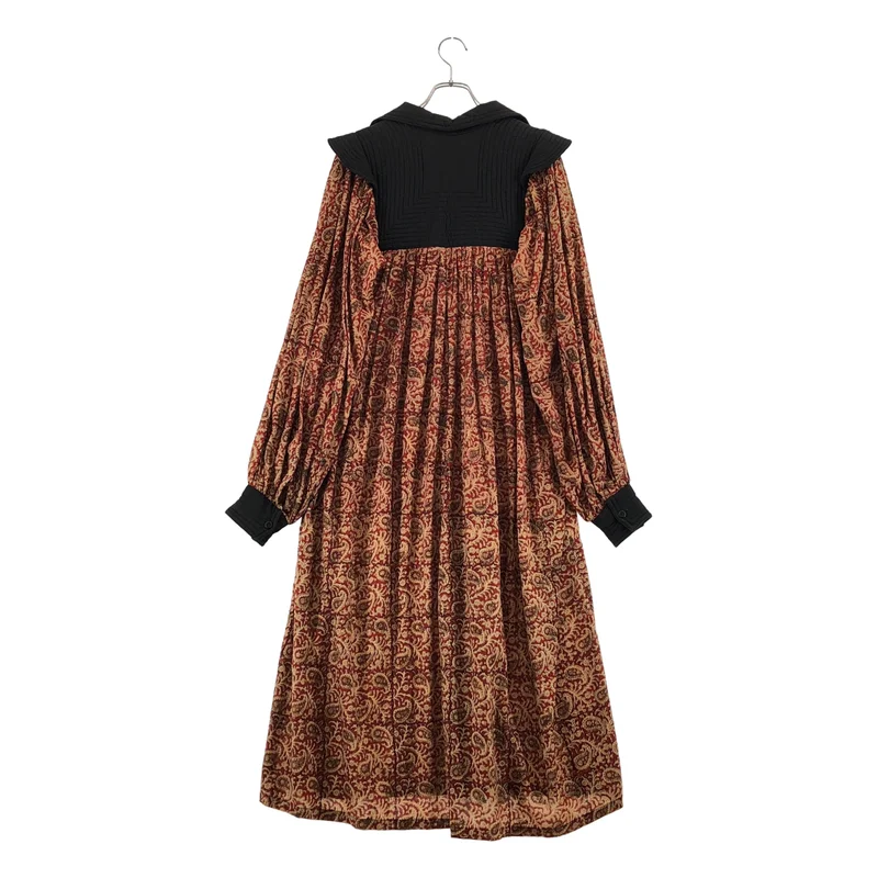 VINTAGE / ヴィンテージ古着 | PHOOL / キルティング切替 プリント ロングワンピース | 14 | レディース