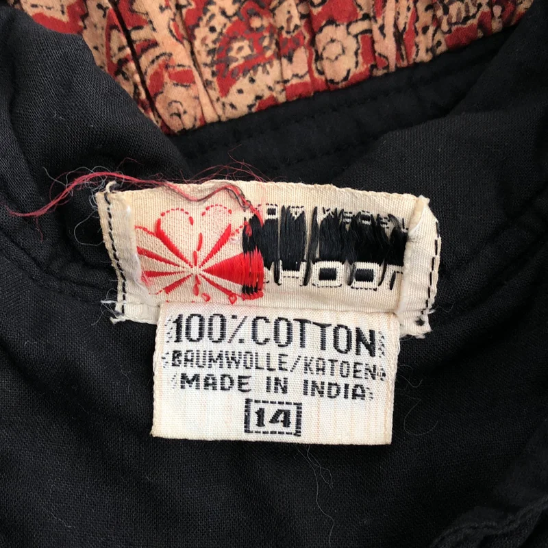 VINTAGE / ヴィンテージ古着 | PHOOL / キルティング切替 プリント ロングワンピース | 14 | レディース