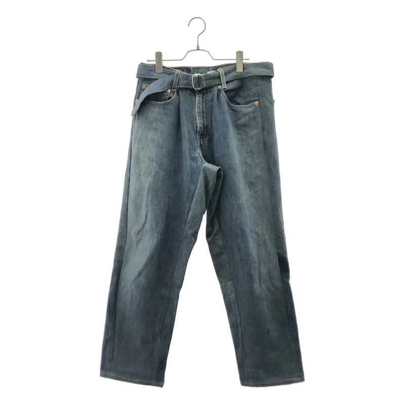 SEEALL / シーオール | RECONSTRUCTED BELTED BUGGY DENIM / 再構築 ベルテッド バギーデニムパンツ | 2 | メンズ
