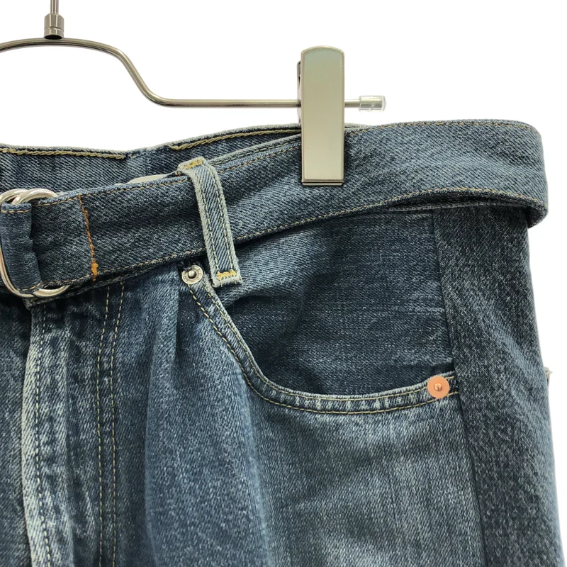 SEEALL / シーオール | RECONSTRUCTED BELTED BUGGY DENIM / 再構築 ベルテッド バギーデニムパンツ | 2 | メンズ