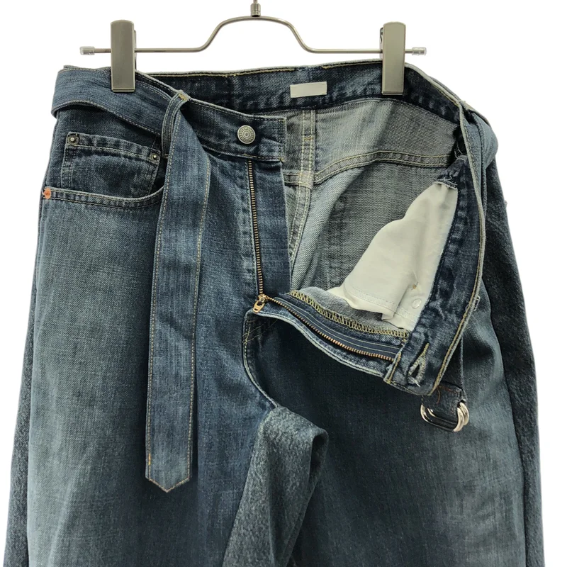 SEEALL / シーオール | RECONSTRUCTED BELTED BUGGY DENIM / 再構築 ベルテッド バギーデニムパンツ | 2 | メンズ