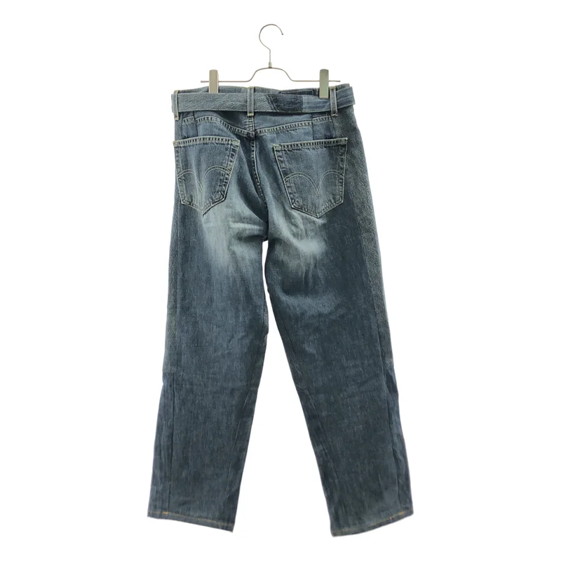 SEEALL / シーオール | RECONSTRUCTED BELTED BUGGY DENIM / 再構築 ベルテッド バギーデニムパンツ | 2 | メンズ