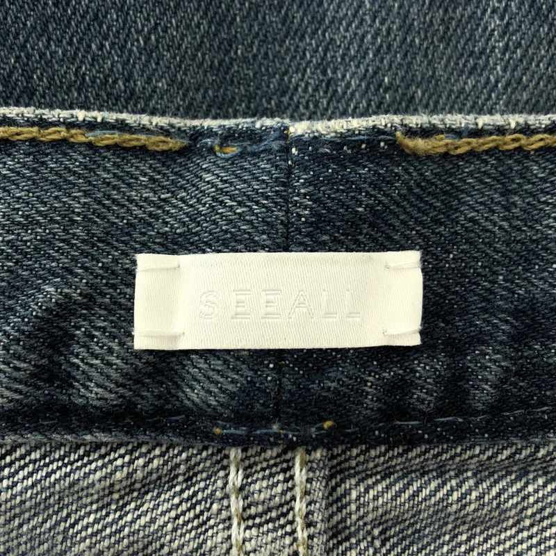 SEEALL / シーオール | RECONSTRUCTED BELTED BUGGY DENIM / 再構築 ベルテッド バギーデニムパンツ | 2 | メンズ