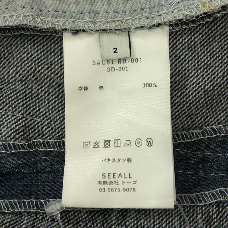 SEEALL / シーオール | RECONSTRUCTED BELTED BUGGY DENIM / 再構築 ベルテッド バギーデニムパンツ | 2 | メンズ