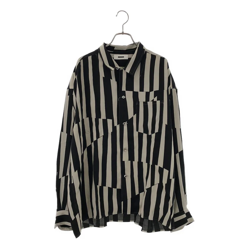 REVERBERATE / リバーバレイト | OPEN COLLAR SHIRT ストライプシャツ | 2 | メンズ