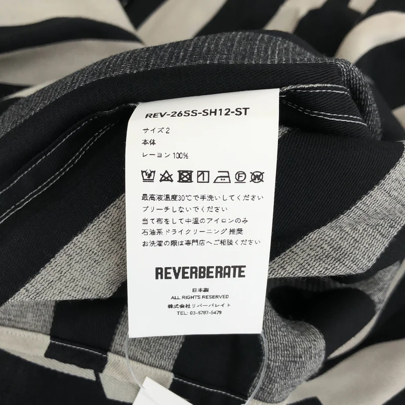 REVERBERATE / リバーバレイト | OPEN COLLAR SHIRT ストライプシャツ | 2 | メンズ