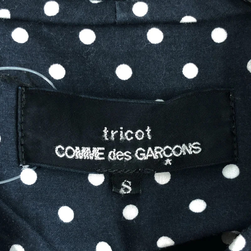 tricot COMME des GARCONS / トリココムデギャルソン | 2015AW | コットン混 ドット ラウンドカラー シャツワンピース | S | レディース