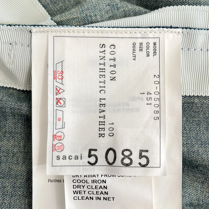 sacai / サカイ | ダメージ加工 コットン デニム ポンチョ シャツ | 1 | レディース