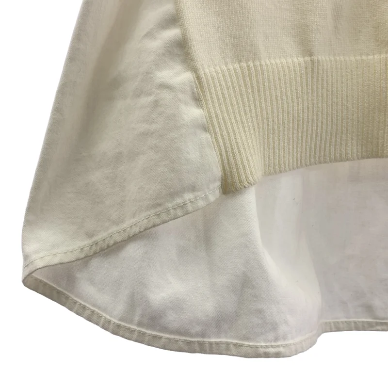 sacai / サカイ | 2024SS | コットン 切替 ボリュームスリーブ ニット | 1 | レディース