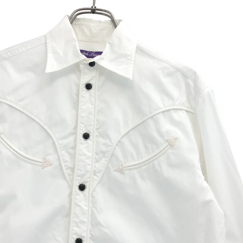 RALPH LAUREN / ラルフローレン | コットン ウエスタンシャツ | 0 | レディース