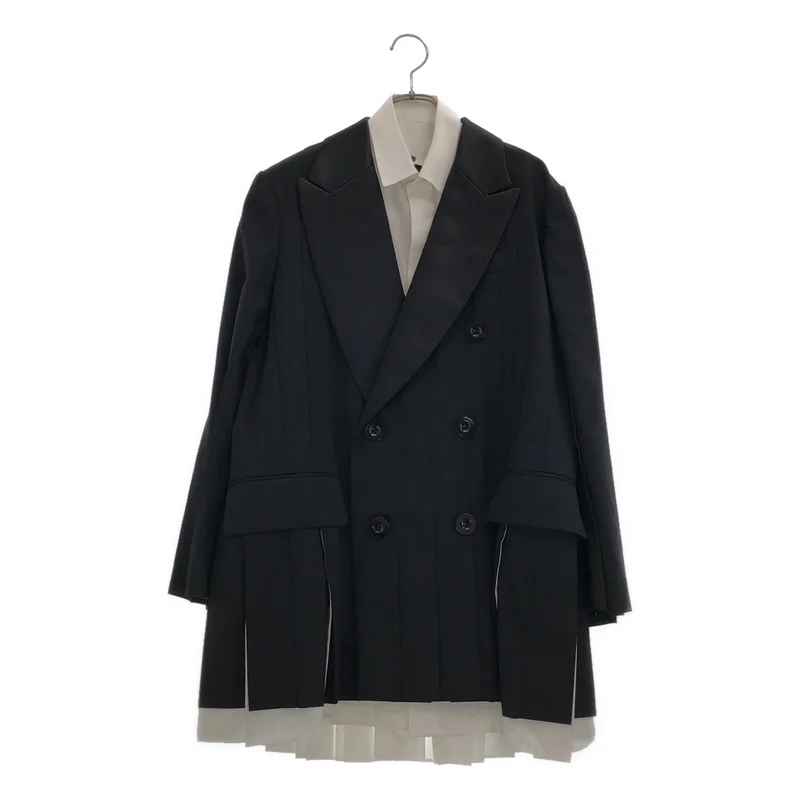 sacai / サカイ | バックプリーツ ドッキング ジャケット | 1 | レディース