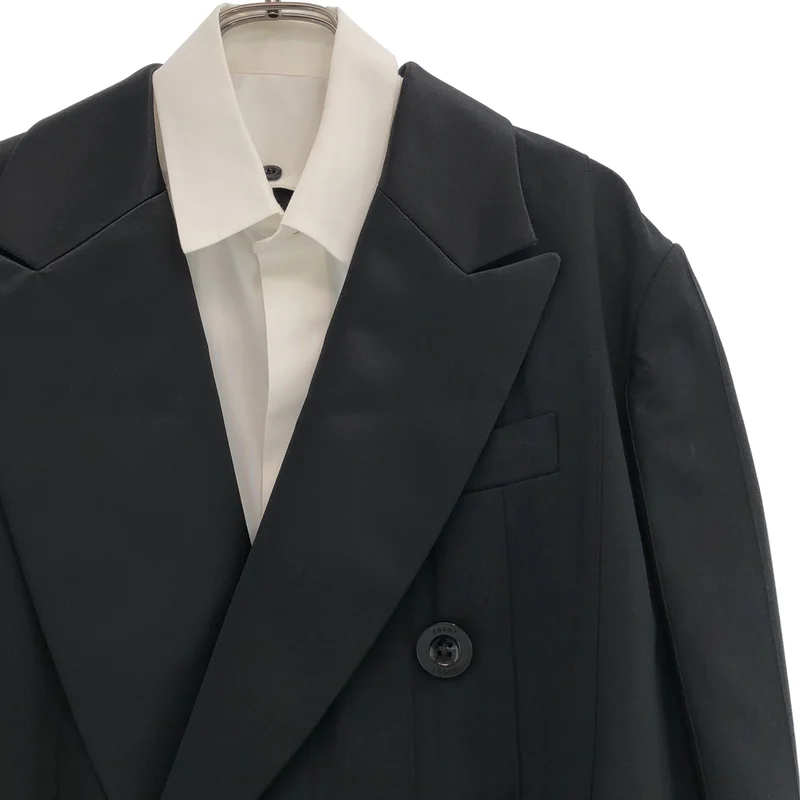 sacai / サカイ | バックプリーツ ドッキング ジャケット | 1 | レディース