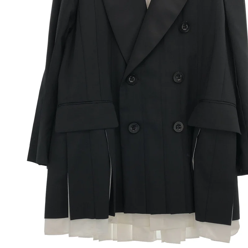 sacai / サカイ | バックプリーツ ドッキング ジャケット | 1 | レディース