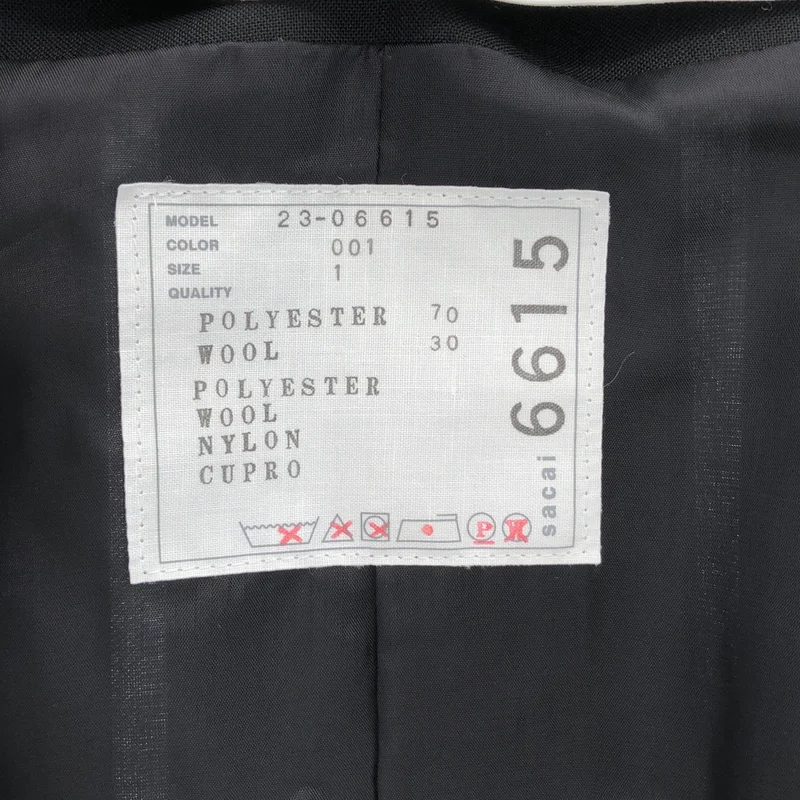 sacai / サカイ | バックプリーツ ドッキング ジャケット | 1 | レディース