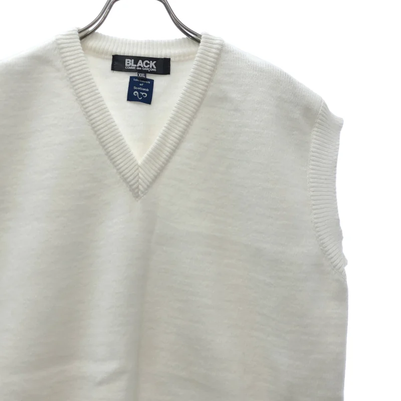 BLACK COMME des GARCONS / ブラックコムデギャルソン | 2021SS | Vネック ニット ベスト 1G-N502 | XXL | メンズ