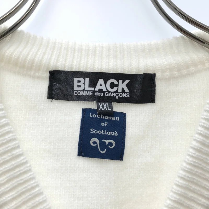 BLACK COMME des GARCONS / ブラックコムデギャルソン | 2021SS | Vネック ニット ベスト 1G-N502 | XXL | メンズ