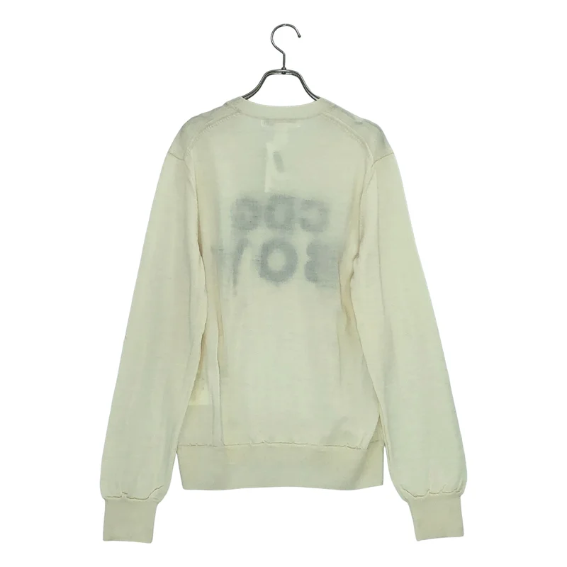 COMME des GARCONS SHIRT BOY / コムデギャルソンシャツボーイ | 2015AW | ウール ロゴ刺しゅう Vネックニット | L | メンズ