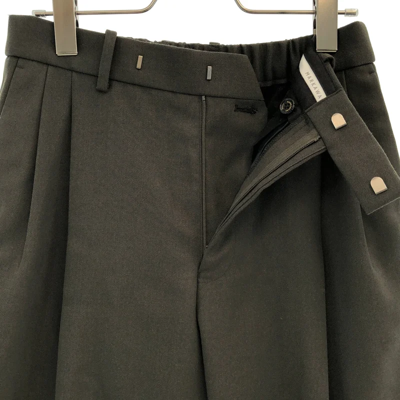 MARKAWARE / マーカウェア | 2026AW | DOUBLE PLEATED SEMI EASY TROUSERS  ウール ダブルプリーツ トラウザー | 1 | メンズ