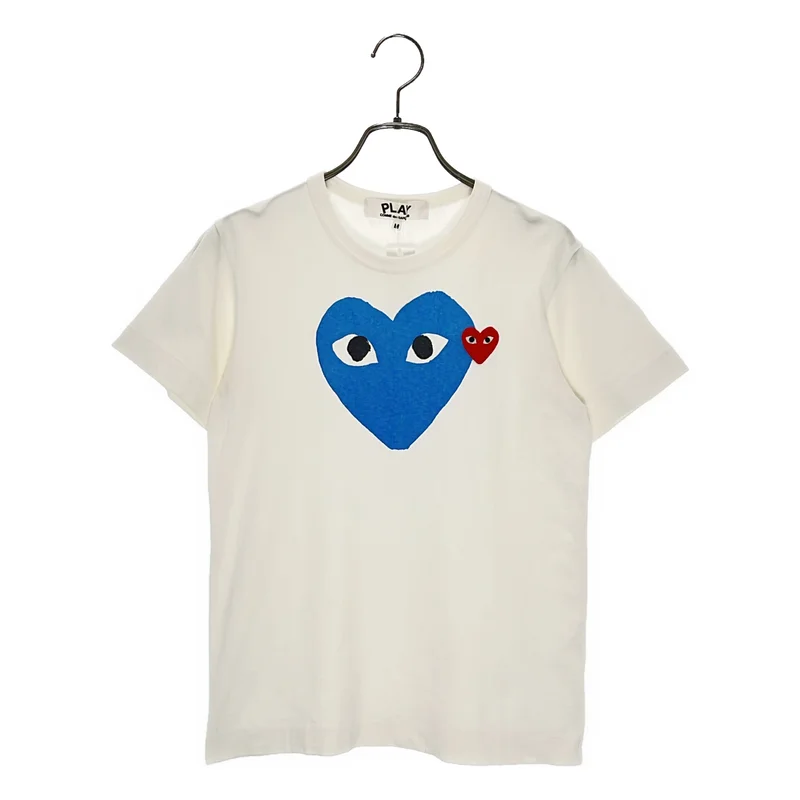 PLAY COMME des GARCONS / プレイコムデギャルソン | コットン ハート ワッペン クルーネックカットソー | M | レディース