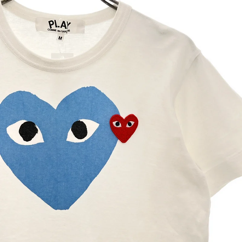 PLAY COMME des GARCONS / プレイコムデギャルソン | コットン ハート ワッペン クルーネックカットソー | M | レディース