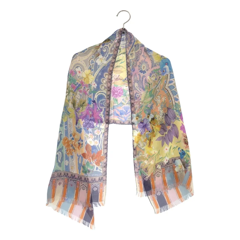 ETRO / エトロ | カシミヤ シルク フラワープリント ストール |