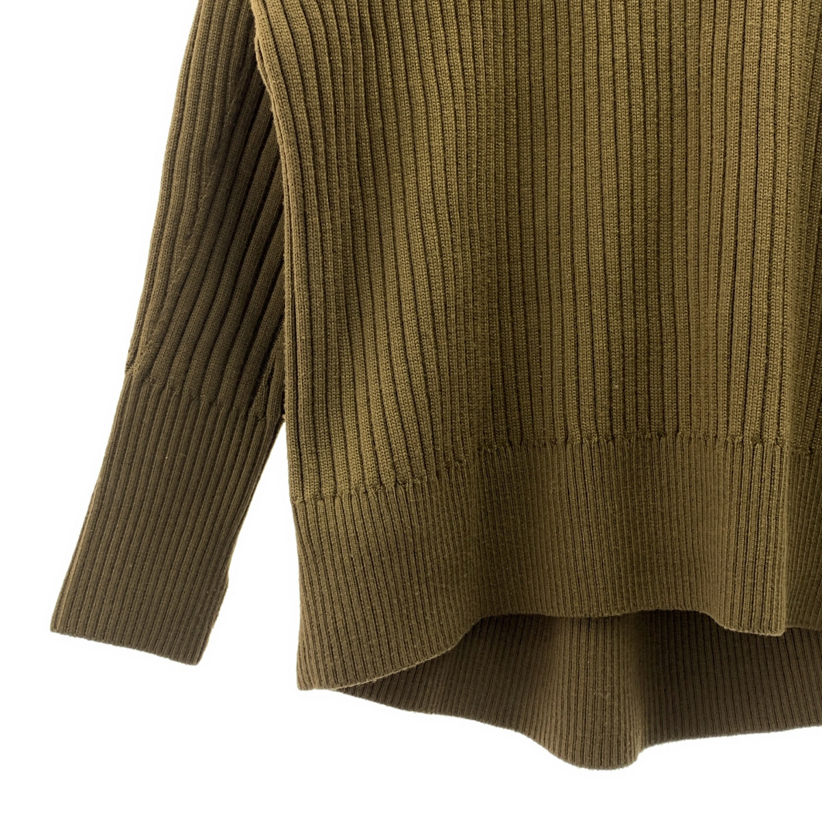 HYKE / ハイク | COMMAND SWEATER リブ コマンド セーター ニット | 1 | カーキ | レディース HYKE / ハイク | COMMAND SWEATER リブ コマンド セーター ニット | 1