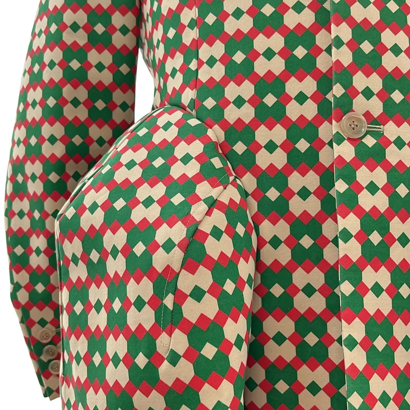 COMME des GARCONS HOMME PLUS / コムデギャルソンオムプリュス | 2026SS | ウール混 ジオメトリック ロングテーラードジャケット | M | メンズ