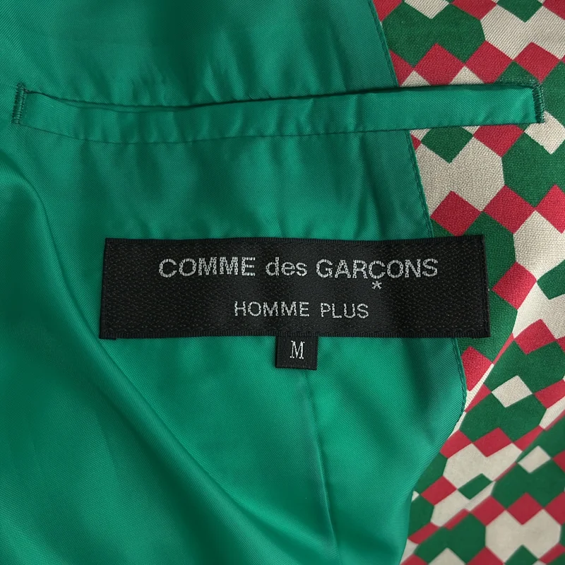 COMME des GARCONS HOMME PLUS / コムデギャルソンオムプリュス | 2026SS | ウール混 ジオメトリック ロングテーラードジャケット | M | メンズ