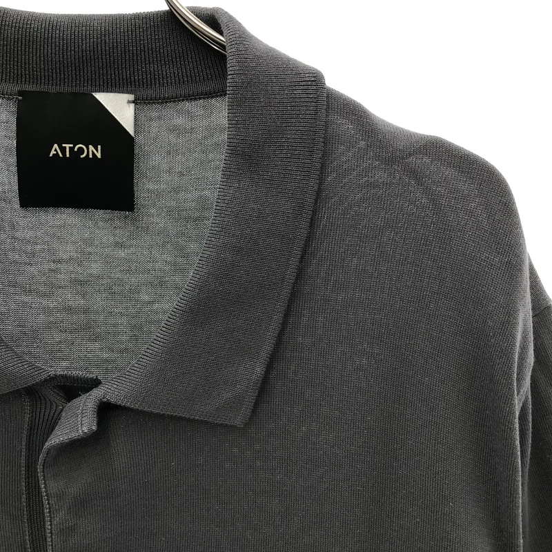 ATON / エイトン | コットン ニットポロシャツ | 4 | メンズ
