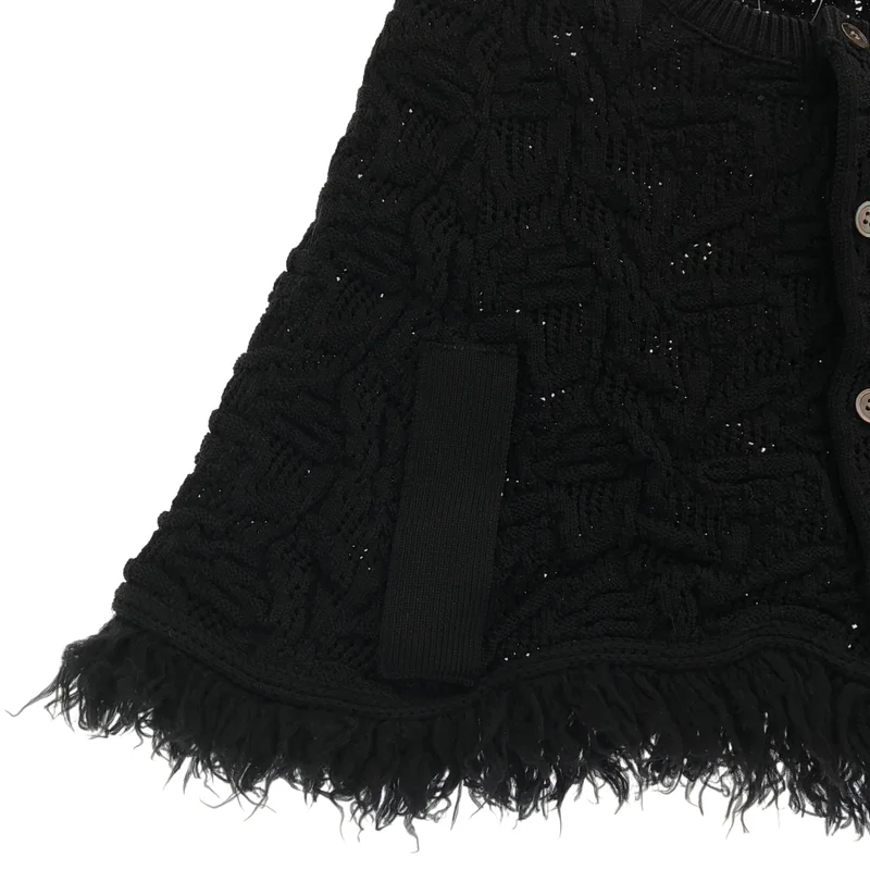 COMME des GARCONS / コムデギャルソン | 2010SS | フリンジ ケープ ニット | S | レディース