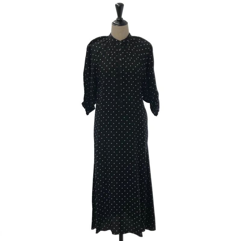 CELINE / セリーヌ | ドット シャツ ワンピース 2R091705D | 36 | レディース