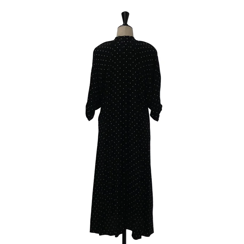 CELINE / セリーヌ | ドット シャツ ワンピース 2R091705D | 36 | レディース