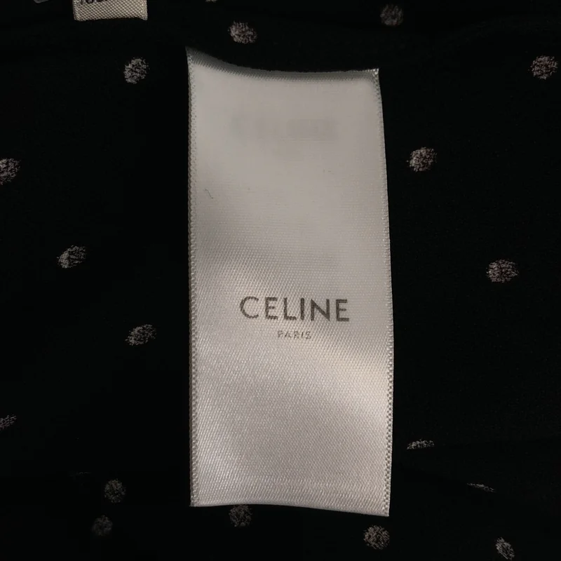 CELINE / セリーヌ | ドット シャツ ワンピース 2R091705D | 36 | レディース