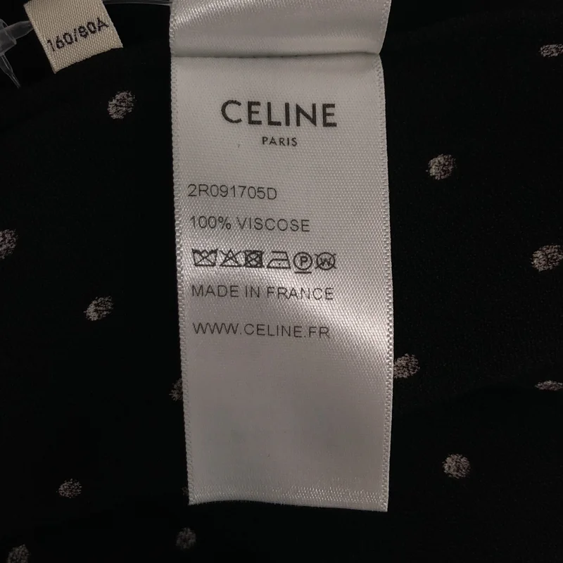 CELINE / セリーヌ | ドット シャツ ワンピース 2R091705D | 36 | レディース