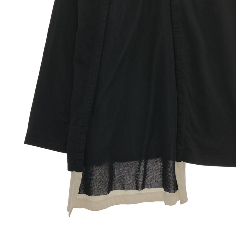 S'YTEヨウジヤマモト　アシンメトリーレイヤードデザイン長袖ロングカットソー S'YTE YOHJI YAMAMOTO / サイトヨウジヤマモト | ASYMMETRICAL LONG