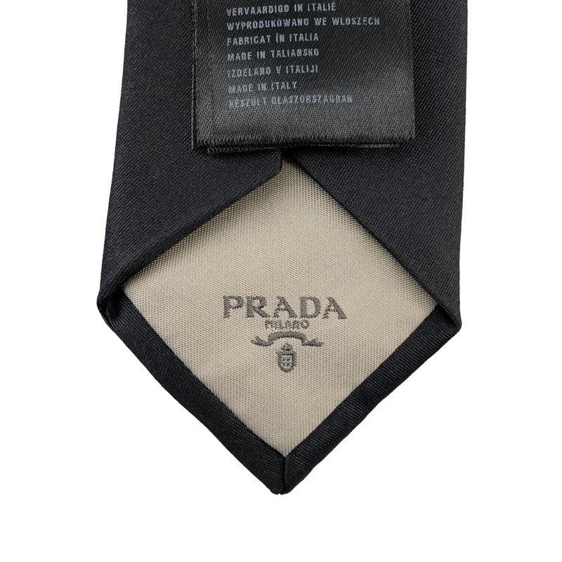 PRADA / プラダ | シルク ロゴ フォーマル ネクタイ |