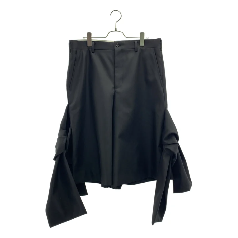 COMME des GARCONS HOMME PLUS / コムデギャルソンオムプリュス | 2025SS | ポリエステル縮絨 変形 ハーフパンツ | XL | メンズ