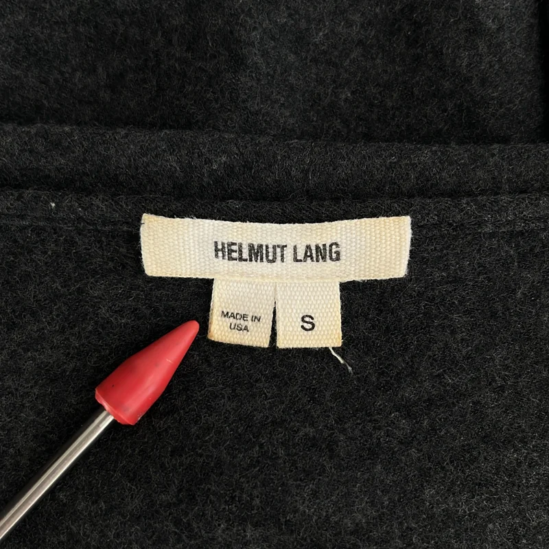 HELMUT LANG / ヘルムートラング | ウール ドレープ ノースリーブ ワンピース | S | レディース