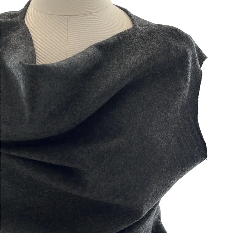 HELMUT LANG / ヘルムートラング | ウール ドレープ ノースリーブ ワンピース | S | レディース