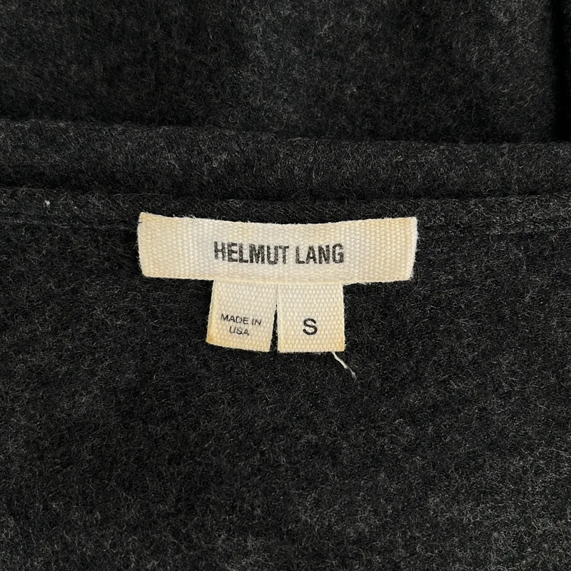 HELMUT LANG / ヘルムートラング | ウール ドレープ ノースリーブ ワンピース | S | レディース