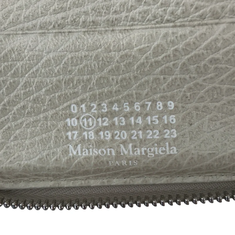 Maison Margiela / メゾンマルジェラ | レザー ラウンドジップ ウォレット |