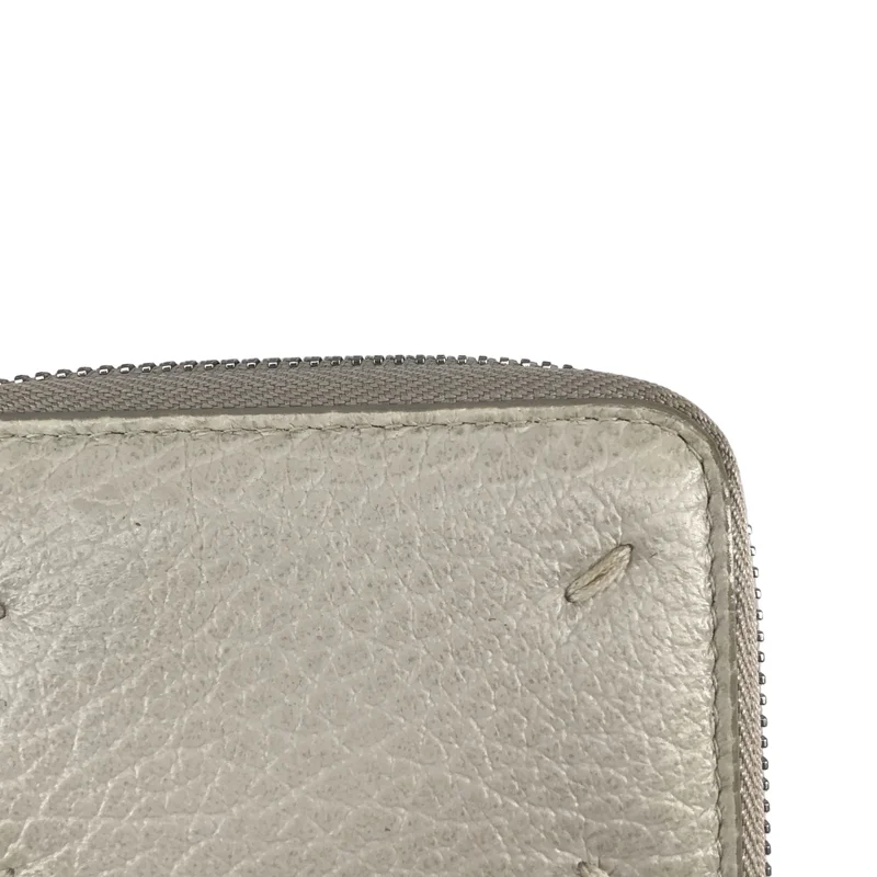 Maison Margiela / メゾンマルジェラ | レザー ラウンドジップ ウォレット |