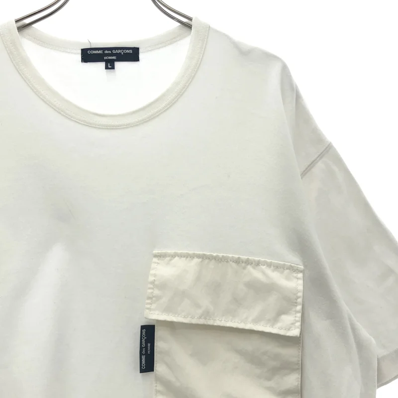 COMME des GARCONS HOMME / コムデギャルソンオム | 2021SS | コットン ナイロンポケット クルーネックTシャツ | L | メンズ