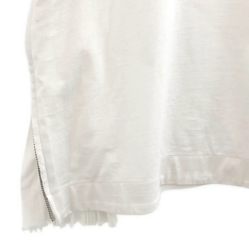 sacai / サカイ | コットン サイドジップ プリーツ Tシャツ | 1