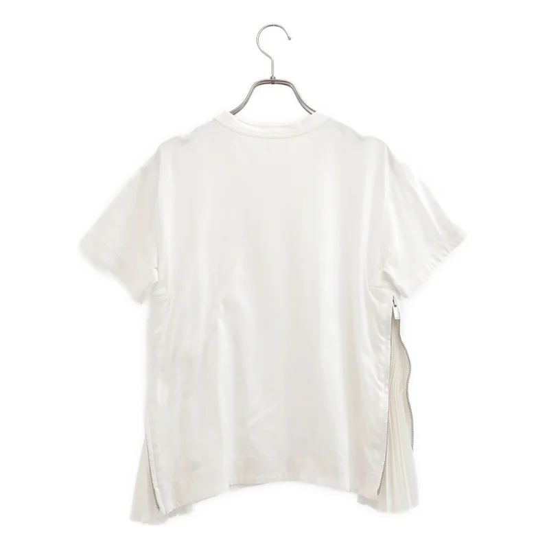 sacai | Cotton Side-Zip Pleated T-Shirt | Size 1 | Women's – KLD