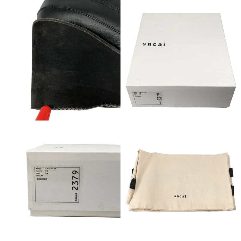 sacai / サカイ | leather buckled boots レザー バックルブーツ | 38 | レディース