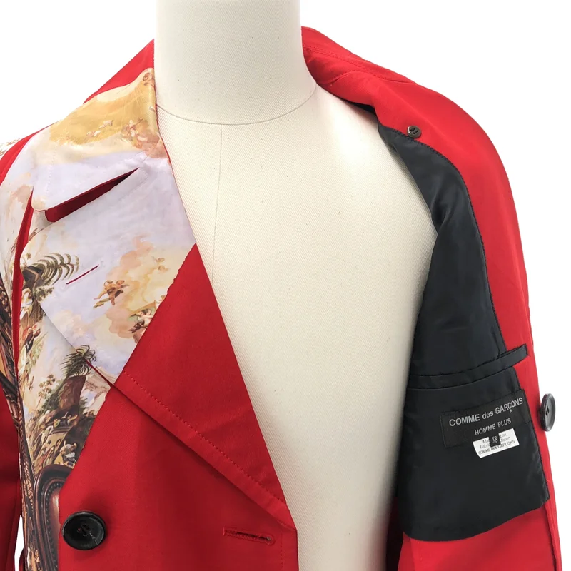 COMME des GARCONS HOMME PLUS / コムデギャルソンオムプリュス | 2024SS | トロンプルイユ 転写プリント トレンチコート | XS | メンズ