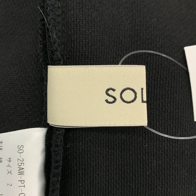SOLOV / ソロヴ | 2025AW | コットン ロゴ刺しゅう イージースウェットパンツ | 2 | レディース